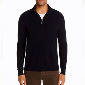 Bloomingdale's Mens Sweater Size XXL 100% Cashmere Half-Zip Quiet Luxury Classic